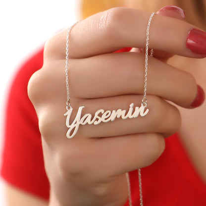 925 Ayar Gümüş Kişiye Özel İsimli Kolye