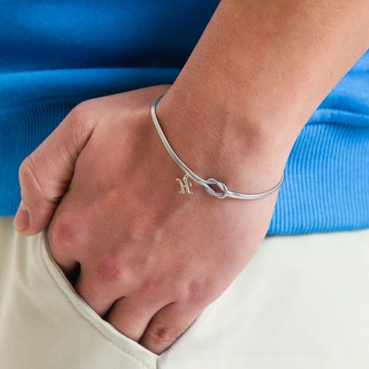 925 Ayar Gümüş Kişiye Özel Düğüm Çift Bilekliği