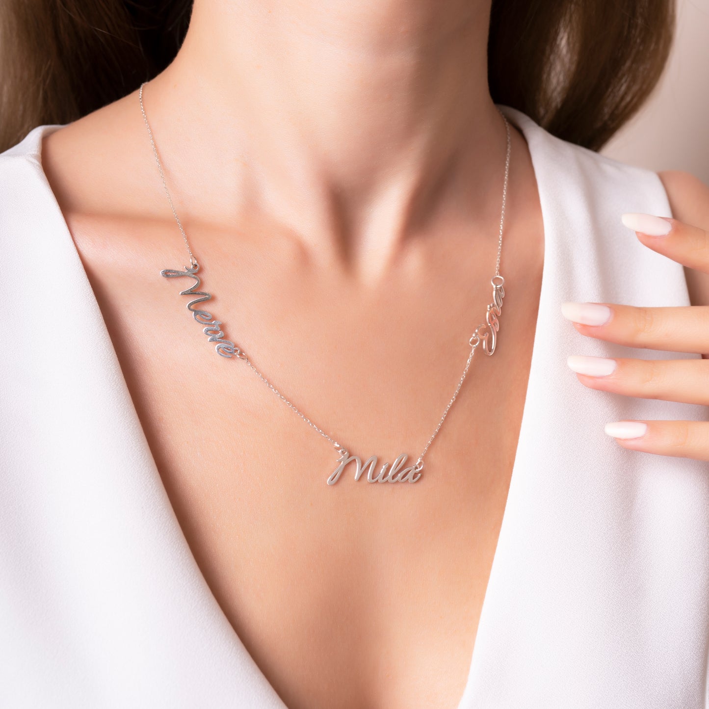 925 Ayar Gümüş Kişiye Özel İsimli Kolye