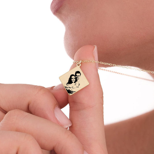 925 Ayar Gümüş Kişiye Özel Fotoğraf Baskılı Kolye