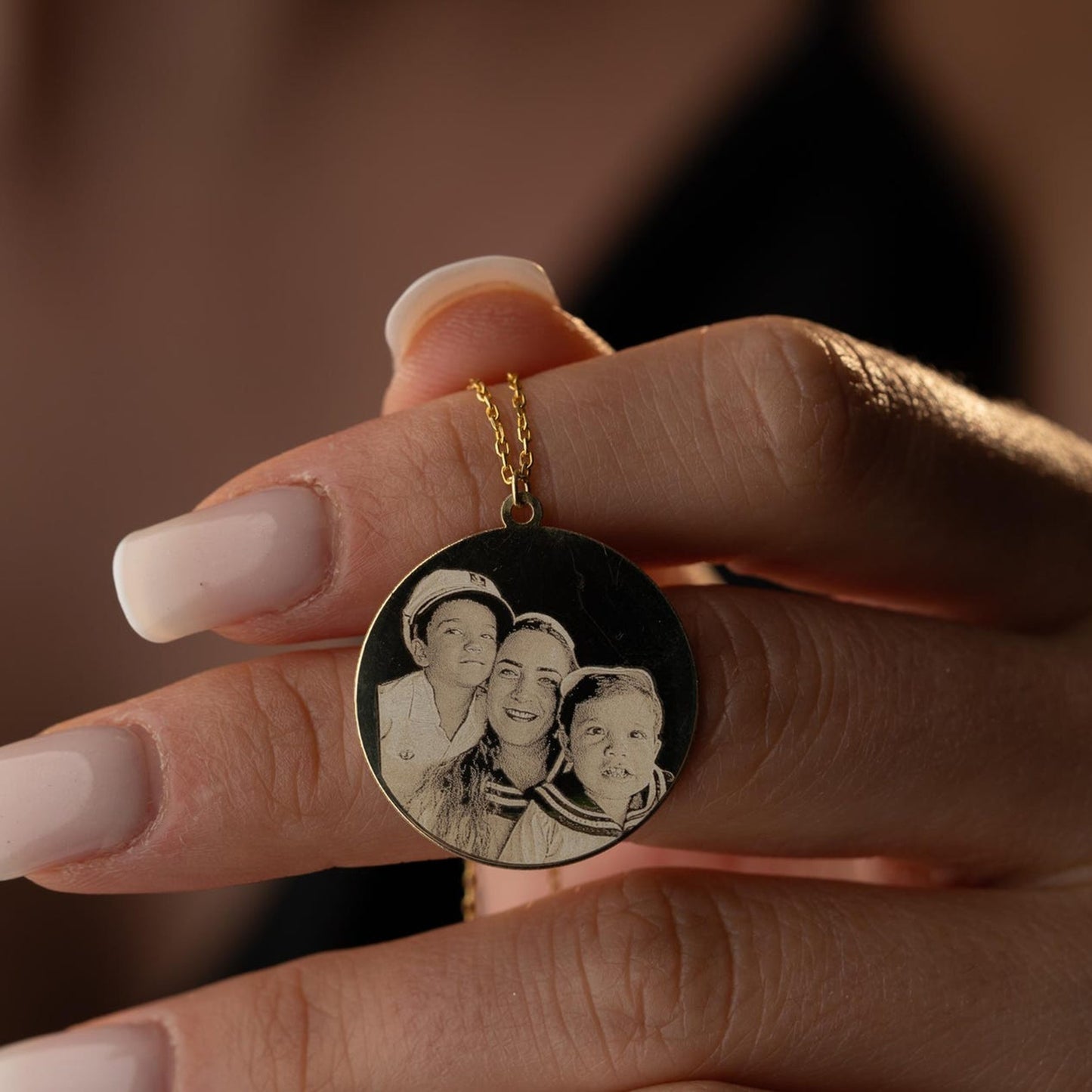 925 Ayar Gümüş Kişiye Özel Fotoğraf Baskılı Kolye