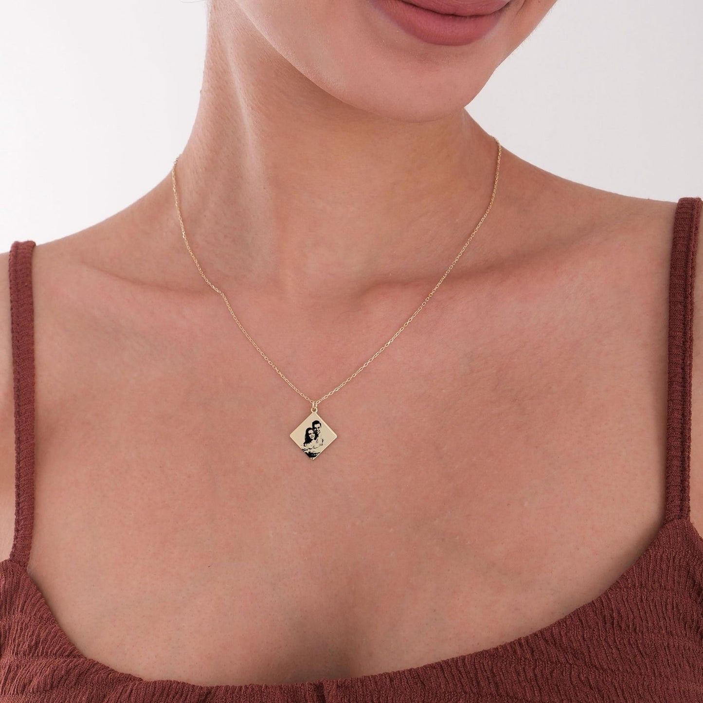 925 Ayar Gümüş Kişiye Özel Fotoğraf Baskılı Kolye